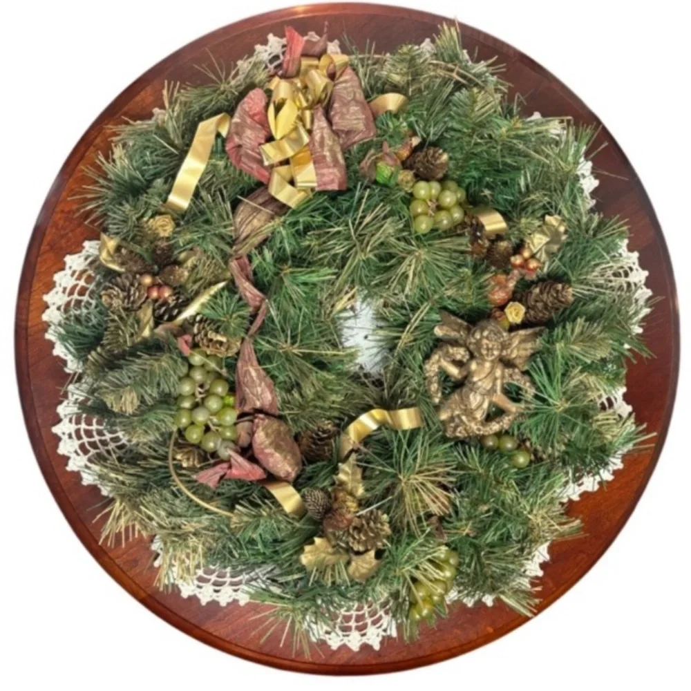 Victorian Angel Wreath Wall Door Table Centerpiece Holiday Décor Christmas